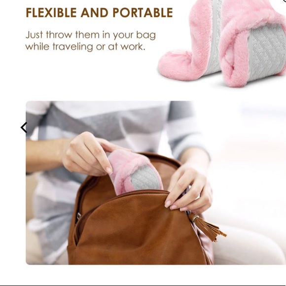 NWT Women's Peony Pink Memory Foam Ballerina Flexible Slippers machine wash - Picture 4 of 8